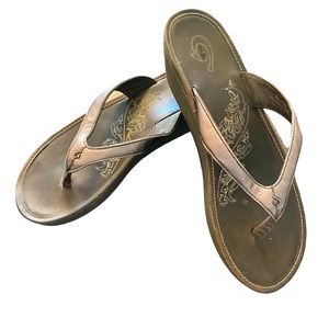 OluKai Women's Paniolo Wedge II Sandals Size 10
